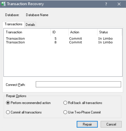 Transaction Recovery: Limbo Transactions