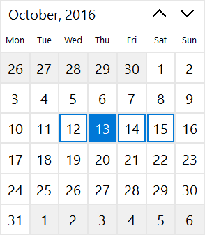 SelectionMode Calendar