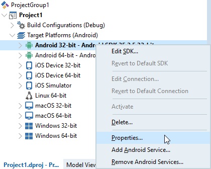 Add Platform Context Menu for Android
