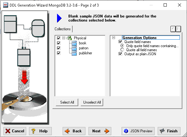 MongoDB New Generate Options.PNG