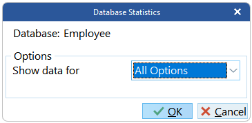 Database Statistics Options