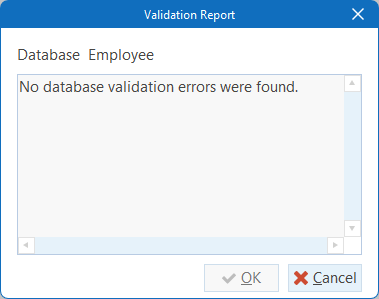 Validation Report Dialog