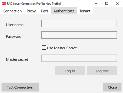RAD Server Connection profile authenticate.png