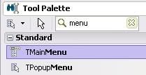 Die Komponenten MainMenu und PopupMenu