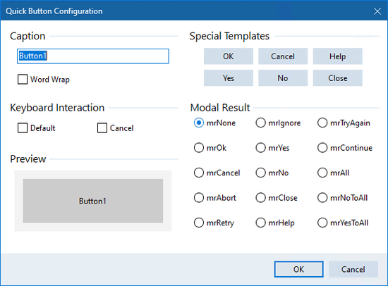 Quick Button Configuration