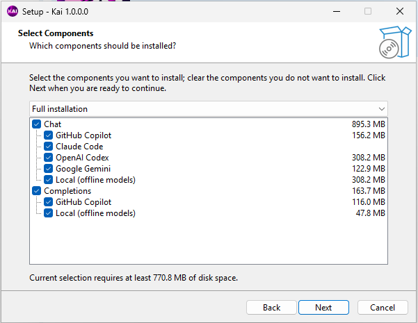 Fichier:Kai install selectComponents.png