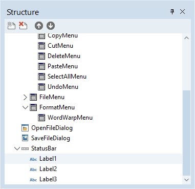 Status Bar Labels