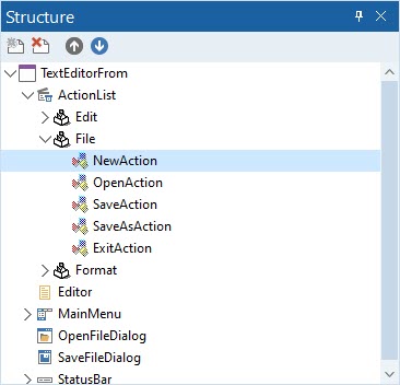 Fichier:Code Editor-IDETutorialSelectingNewAction.jpg