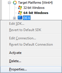 Ajouter le menu contextuel Plate-forme pour OS X